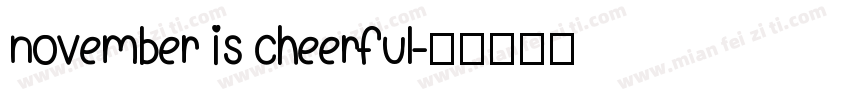 november is cheerful字体转换